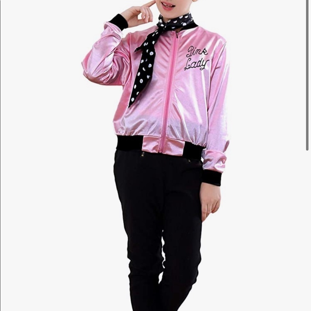Little Girls Pink Ladies Zip up Jacket